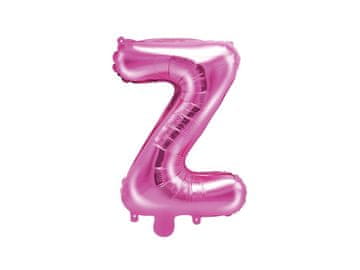 PartyDeco Foil balon slovo "Z" tamno ružičasti 35 cm