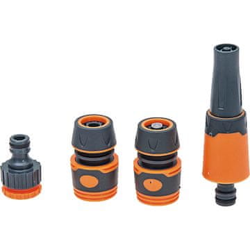 Komplet vrtnog crijeva s adapterom od 1/2" za slavinu od 1/2", narančasti, ABS/PP YM5814E