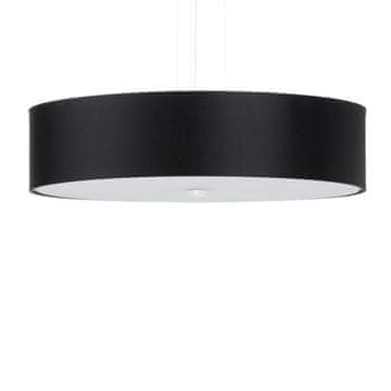 Crna viseća lampa s platnenim sjenilom Ø50 cm SKALA 5xE27 15W SL.0758 Sollux Lighting