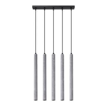 Siva betonska viseća svjetiljka, pet žarulja, PASTELO 5xG9 8W SL.1274 Sollux Lighting