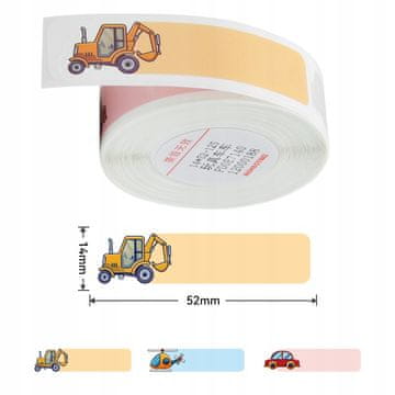 Niimbot NiiMbot naljepnice za etikete 14x52 mm 125 komada vozila