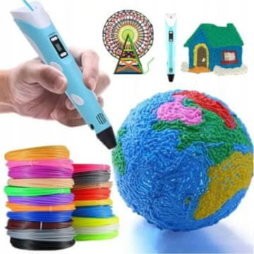 Set 3d olovke filament 9 metara za djecu, plava, pisač, poklon