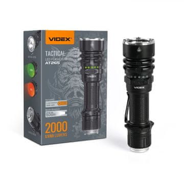 Taktička LED svjetiljka s baterijom od 20 W, dometom od 117 sati i svjetlom od 2000 lm, IP68 VLF-AT265 Videx