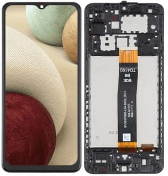 Originalni LCD zaslon za Samsung Galaxy A12 Nacho SM-A127 s crnim okvirom.