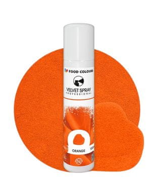 Food Colours Sprej za brušenu kožu NARANČASTE Prehrambene boje baršunaste 100 ml narančaste