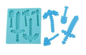 Silikonski kalup za fondant od šećera Minecraft SWORDS 3D