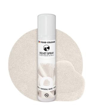 Food Colours Prehrambene boje Velvet White Suede sprej 100 ml PRIRODNO BIJELA