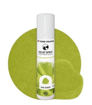 Food Colours Sprej za brušenu kožu SVIJETLO ZELENA Prehrambene boje baršunaste boje 100 ml limeta zelene