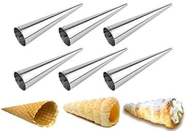 BRUNBESTE Kalupi za pečenje cijevi s kremom, XXL 12cm, 6 komada, nehrđajući čelik
