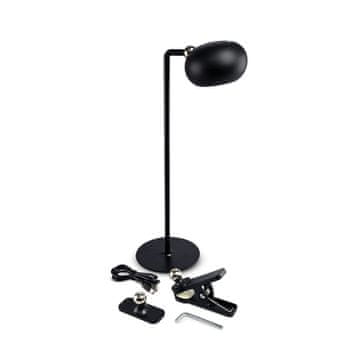 Univerzalna stolna lampa ili punjiva lampa s kopčom 3W 300lm crna Videx