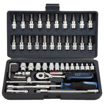 KS Tools Komplet dvostrukih nasadnih ključeva CHROME+, 46 komada