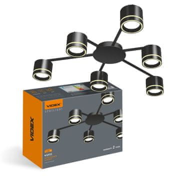 Moderna crna stropna lampa 64 cm 6xGX53 30W Videx