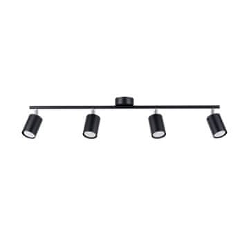 Moderna stropna svjetiljka s 4 točke, crna, 4xGU10 10W, LEMMI SL.1168, Sollux Lighting