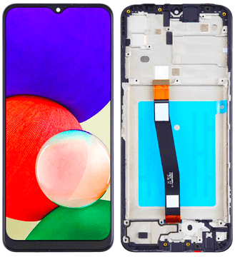 Originalni LCD zaslon + zaslon osjetljiv na dodir Samsung SM-A226 Galaxy A22 5G (IPS) crni okvir