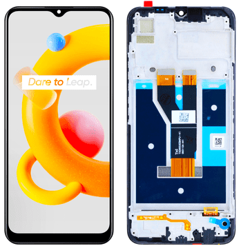 Originalni LCD zaslon + zaslon osjetljiv na dodir realme c11 2021 rmx3231 (obnovljen) okvir crni