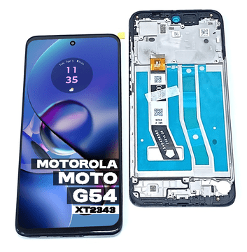Originalni lcd zaslon + zaslon na dodir motorola moto g54 xt2343 (obnovljen) crni okvir