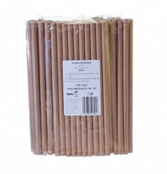 DEBELE PRIRODNE KRAFT papirnate slamke 200x8mm / 100 kom