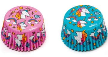 Decora JEDNOROG PLAVO-ROZIČASTI kalupići za muffine 50x32mm 36 kom Jednorog