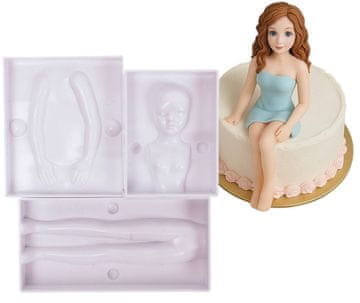 Plastični kalup za šećernu pastu 3D Žena 20 cm