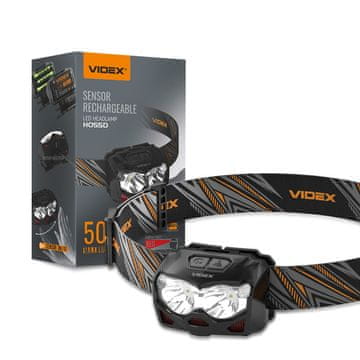 Taktička naglavna svjetiljka sa senzorom pokreta LED 5W x 2, baterija 44h, 500lm, domet 115 m, IP65 VLF-H055D Videx