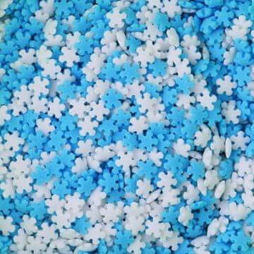 Šećerne mrvice PAHULJICE BIJELE I PLAVE 1kg Konfeti