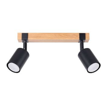 Skandinavski stropni reflektor dvostruki crni 2xGU10 10W FAGER SL.1344 Sollux Lighting