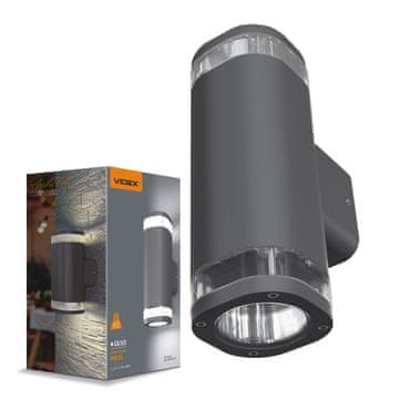 Vanjska zidna svjetiljka, gornja i donja, 2xGU10 aluminij, IP54, BRUNO Videx