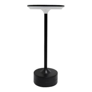 Crna LED stolna noćna lampa 2,5 W, promjenjiva boja, bežična TAVOLO Milagro