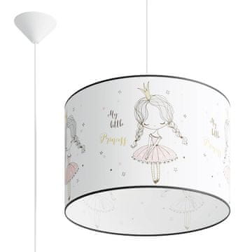 Okrugla dječja viseća svjetiljka s motivom princeze Ø40 cm PRINCESS 1xE27 15W SL.1415 Sollux Lighting