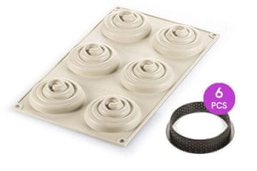 Silikomart Silikonski kalup za monoporcije set MINI TARTE TWIST SILIKOMART