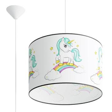 Okrugla dječja viseća lampa s jednorogom Ø40 cm UNICORN 1xE27 15W SL.1413 Sollux Lighting