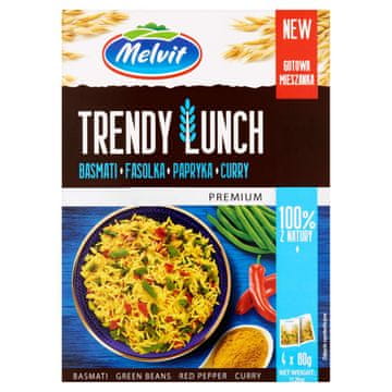 Melvit Premium Trendy Lunch basmati s grahom, paprikom i curryjem, 320 g (4 x 80 g)