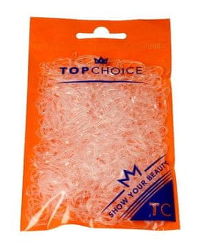 TOP CHOICE Top choice prozirne silikonske gumice za kosu 500 szt 22715