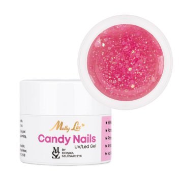MollyLac Candy Nails svijetlo ružičasta od Monike Szlósarczyk hema/Di-hema Free 5g