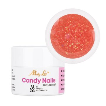 MollyLac Candy Nails Candy Peach by Monika Szlósarczyk hema/Di-hema Free 5g