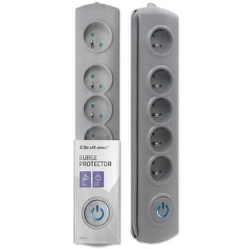 Qoltec Qoltec protuprenaponska razvodna letvica, 5 utičnica, 3m, siva