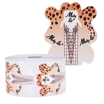 MollyLac šablone za nokte s leopard uzorkom, 500 komada