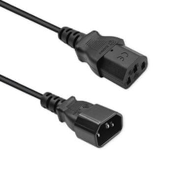 Qoltec Qoltec produžni kabel za napajanje IEC C13/C14 | 3x1.0mm² | 1.8m