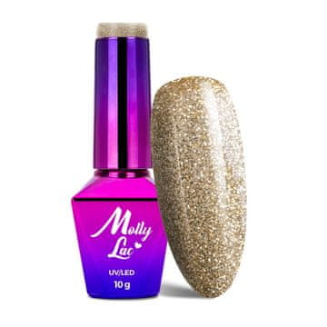 MollyLac LED/UV gel lak hibridni lak Queens Of Life br. 38 Rich Gold 10 g