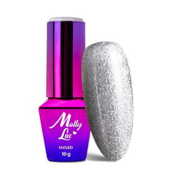 MollyLac LED/UV gel lak hibridni lak Queens Of Life br. 36 Platinium 10 g
