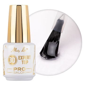 MollyLac Vrhunski 3d Expert Pro Salon nadlak za hibridne lakove za nokte s prozirnom maramicom 15 g