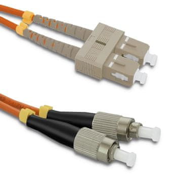 Qoltec Qoltec Patchcord svjetlovodni SC/UPC - FC/UPC | Multimode | 50/125 | OM2 | Duplex | 2m