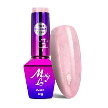 MollyLac Sparkling French LED/UV gel lak br. 707 Simple flash hema/Di-hema Free 10 g