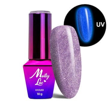 MollyLac Night Glowing LED/UV gel lak za lice hibridni lak za mačkasto oko br. 675 Uselink hema/Di-hema Free 10g