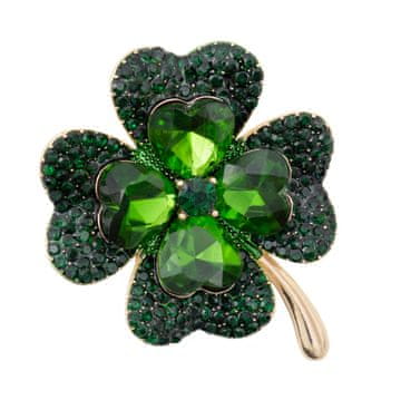 Pinets® Broš Lucky Clover s cirkonima