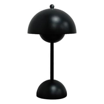 Stolna noćna lampa crna kugla ispod kupole LED 3W bežična dodirna lampa s promjenom boje COSTA Milagro