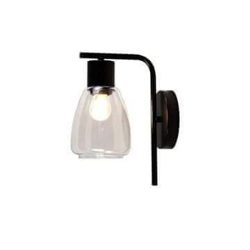 Zidna svjetiljka crna staklena prozirna sjenila MOLDO 1xE27 40W CA21-35110 Candellux