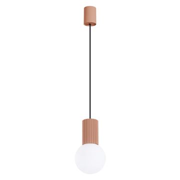 Moderna viseća lampa mocca, utoreno staklo, bijela kugla, za dnevni boravak, blagovaonicu, iznad stola, 1xG9 8W, HALO Sollux Lighting