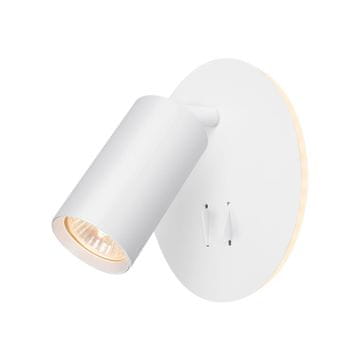 Toplo bijela LED zidna svjetiljka za spavaću sobu, 5W i GU10, 2x Videx prekidača