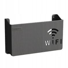 3 Sprouts ZIDNA POLICA ZA WIFI ROUTER PREKIDAČ Crna